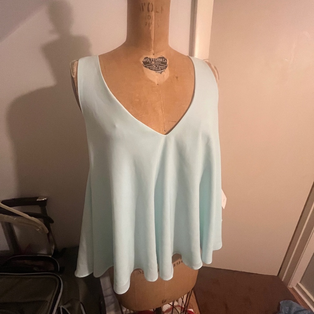 NWT Zara Aqua Chiffon swing tank S